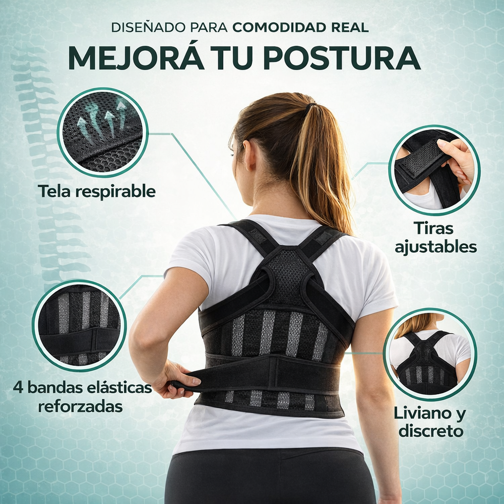 Corrector de postura Bertonni – vista lateral derecha