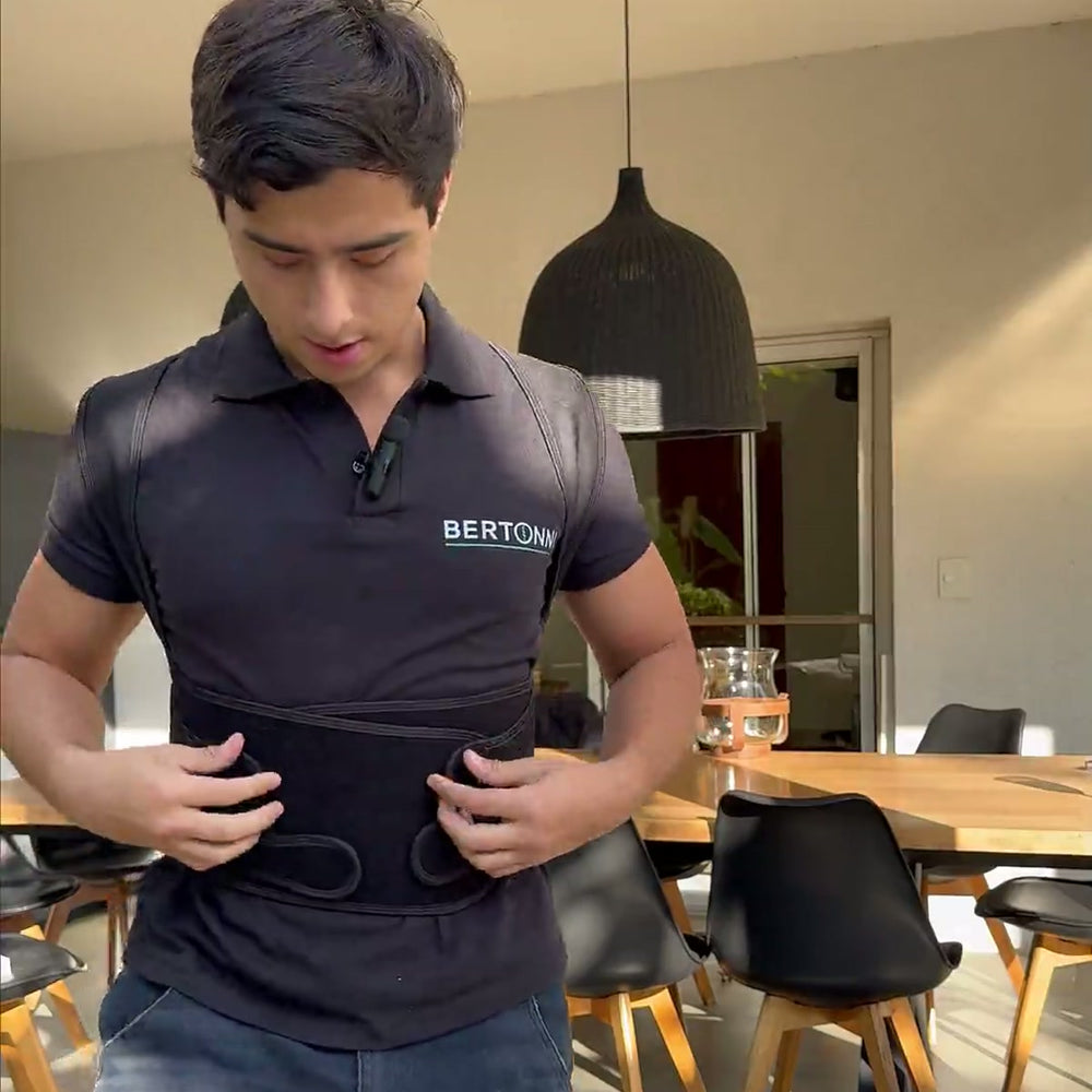 Como se coloca el corrector postural Bertonni: ajuste de la banda inferior